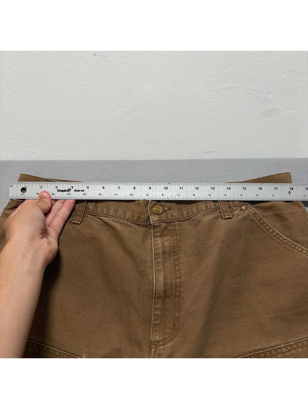 VTG 90's Carhartt Double Knee Duck Canvas Workwear Pants Men's 36x32 Brown